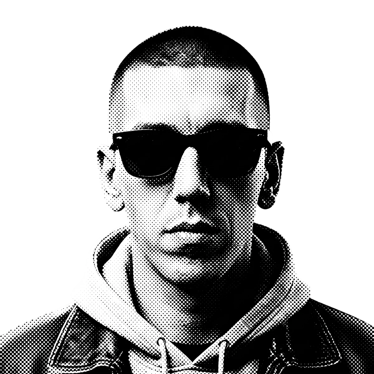 Halftone portrait of Shahin Khalil